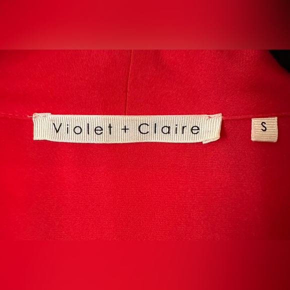 Violet + Claire Red Elegant Blouse - Picture 3 of 6